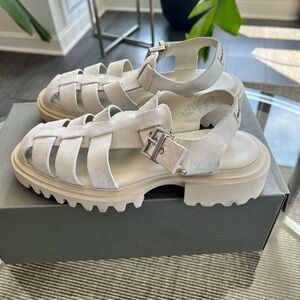 All Saints women’s Nessa sandal in Chalk white size 8